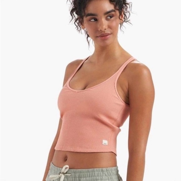Vuori Women’s Mauve Ribbed Crop Tank size Small - Picture 7 of 8